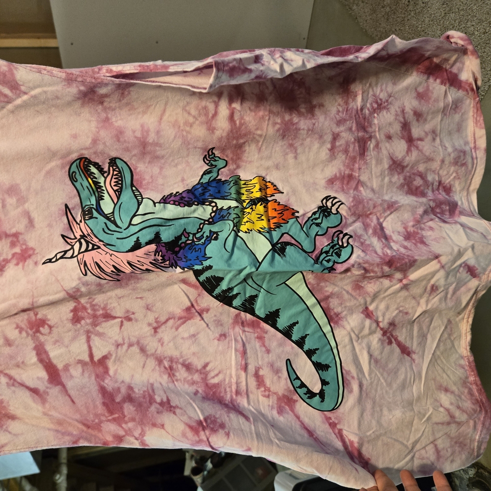Queer Dinosaur Pink Tie-Dye Tee
